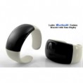 Ladies Bluetooth Fashion Bracelet with Time Display - Call/Distance Vibration, Caller ID (Pearl White)